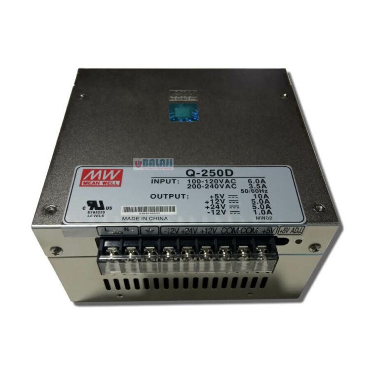 Meanwell_Switching_Power_Supplies_Q-250D-5V=10A-12V=5A-24V=5A,-12V=0.5A